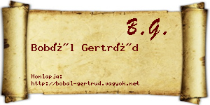 Bobál Gertrúd névjegykártya